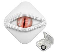 Contact Lens Cases (Empty) Spooky & Stylish Halloween Style Contact Lens Storage Holder Leakproof Daily Contact Case Halloween Dragon Eye Contact Lens Case Set Pink