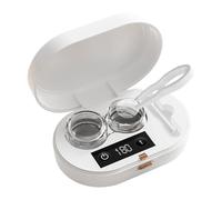 Contact Lens Cleaner Machine - ABS 10x6.5cm | Ultrasonic Cleaning Device | Portable Type C Rechargeable Hard Soft Lens Care Equipment Compact Quiet Washer for Home Travel Daily Use