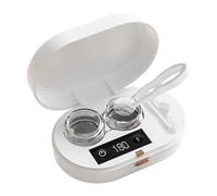Contact Lens Cleaner Ultrasonic - Smart Three Mode, Cleaning Machine with Lighted Mirror, Portable Soft Lens Device | Home Travel Contact Care Tool for Hygiene Cleaning Storage Maintenance