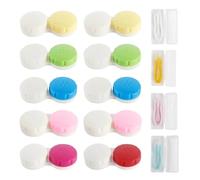 Contact Lens Containers, 4 Pieces Contact Lens Remover Set, Contact Lens Insertion Aid, Contact Lens Container, Leak-Proof, Travel Contact Lens Container Set for Home, Travel, Soft / Hard Lenses