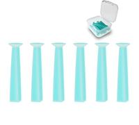 Contact Lens Suction Set, 6 Pieces Silicone Contact Lens Remover with Storage Box, Insertion Aid for Hard Lenses & RGP, Dimensionally Stable Lenses, Portable Cleaning Tool for RGP/OK Lens
