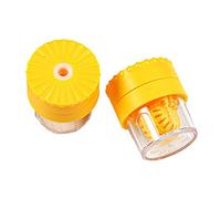 Contact Lens Washer, Plastic Handheld Rotate Deprotein Contacts Case Cleaner Machines, Portable Manually Contact Lens Cleaning Device for Home Use(Yellow)