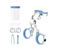 Contact Lenses Applicator Soft Easy to Use Tool Includes Contact Lens Remover Tool Case Tweezers Saseuction Handle Makeup Remover and Applicator Ideal Travel Accessories for Users (Blue)