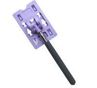 Contactless Card Holder with Extendable Handle, Telescopic Credit Card Clip for Car Parks and Tolls, Portable Stainless Steel Reach Pole for Easy Payments (Purple)