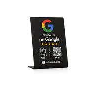 Contactless Google Review Stand - NFC & QR Code Feedback Display for Restaurants, Salons, Retail & Small Business Reputation Boost