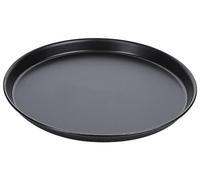 Contacto Pizza tray made of black sheet, diameter 31.5 cm, height 2.5 cm, flanged edge, catering quality, not dishwasher safe