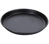 Contacto Pizza Tray Made of Black Tin, Diameter 24 cm, Height 2.5 cm, Flanged Edge, Gastro Quality, Not Dishwasher Safe
