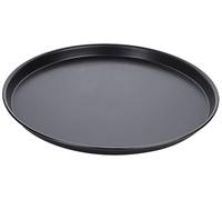 Contacto Pizza Tray Made of Black Tin, Diameter 45 cm, 3.5 cm High, Flanged Edge, Gastro Quality, Not Dishwasher Safe