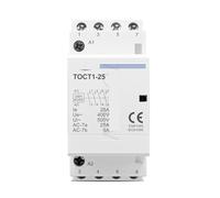 Contactor Control Circuit AC/DC 25A 4NC 4NO 2NO2NC 24V 110V 220V 50/60Hz Din Rail Modular Contactor Changeover Switch TOCT1-25(110V ACDC,2NO2NC)