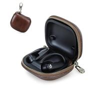 CONTACT'S FAMILY Case for Beats Powerbeats Pro2, Leather Wireless Earbuds Case Compatible with Beats Powerbeats Pro 2 (2025) with Key Hook(Coffee)