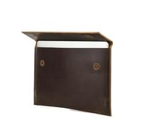 CONTACT'S FAMILY Leather Laptop Sleeve Case, Genuine Leather Full Grain Laptop Travel Sleeve with Magnetic Clasp for MacBook Pro 14.2 Inch