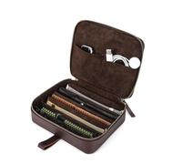 CONTACT'S FAMILY Watch Strap Storage Leather Case Holds 6pcs Watch Straps, Travel Organiser Box for Smart Watch Bands and Apple Watch Straps