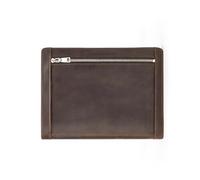 CONTACT'S FAMILY Zipped Portfolio Folder, Leather Padfolio Case for 10.5/9.7 Inch Tablet, Professional Conference Folder, Personal Work Organiser, Business Travel Document Holder
