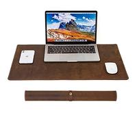 Contacts Laptop Pad Genuine Leather Desk Mat L: 45X90 CM Table Pad Mouse Mat Vintage for Office or Home Coffee (L) …