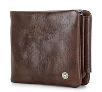 CONTACTS Leather Wallets for Men,RFID Blocking Mens Wallet Clutch with 8 Credit Card Holder, ID Window, Zip Purse Pocket with Gift Box