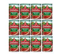 CONTADINA Petite Diced Tomatoes with Garlic, Basil & Oregano Tomatoes, 12 Pack, 14.5 oz Can