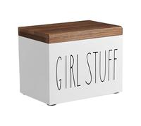 Container for Bathroom | 20.3 x 15.3 x 13 cm Feminine Stuff Organiser Case | Tidy Organization Sanitary Napkin Holder | for Bathroom Shower Bedroom Living Room Apartment Vanity Countertop Dormitory