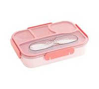 Container for lunch, leak-proof 4-compartment storage box, food storage container, for picnics, camping, hiking, climbing, work, school, eating walking, party, outdoor and on the go