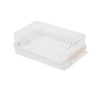 Container Organizer Butter Dish Butter Dish With Lid For Countertop Rationing Of Butter Cubes Cutting Measuring Lines When Placed In The Refrigerator Food Boxes (White, One Size)