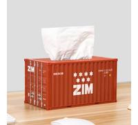 Container Tissue Box Creative Storage Napkin Holder Shipping Container Model Desktop Storage Napkin Box Fashion Decoration
