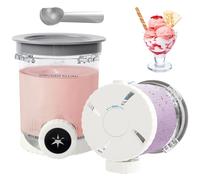 Containers for Ninja Creami Swirl Pints and Lid, Ice Container Compatible NC700 701 NC701Q CN701CO Ninja Creami Swirl Pints, BPA Free and Dishwasher Safe (2PCS with Spoon)