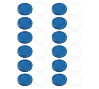 Containers Wide-Mouth Reusable Plastic Lids for Canning Jars, 8 Count