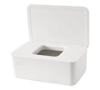Containers With Lids For Storage Baby Wipes Dispenser Wipe Holder For Baby & Adult Keeps Wet Tissue Fresh Wipes Flushable Wipe Container With Sealing Design Lid Large Food (White, 18. 5X12. 2X7cm)