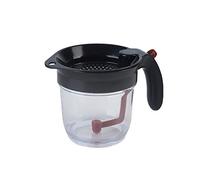 Containers with Lids Separator Separator with Strainer Fat Bottom Release Fat Kitchen,Dining & Bar (Black,One Size)