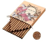 Containlol 24 Pcs Sealing Wax Sticks for Glue Gun 7 mm Mini Wax Seal Sticks for Cards Envelopes, Wedding Invitations, Gift Wrapping, Wine Packages (Bronze)