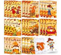 Containlol 48 Pcs Fall Coloring Books Thanksgiving Mini Coloring Books Thanksgiving Activity Book Bulk Fall Harvest Party Favors for Autumn Birthday Goodie Bag Gifts Activities Supplies(Harvest)