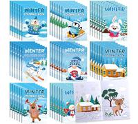 Containlol 48 Pcs Winter Coloring Books Mini Penguin Reindeer Snowman Activity Books Bulk Polar Animals Party Favors for Winter Holiday Gifts Xmas Goodie Bags Stuffers Home Classroom Activity Supplies