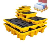 Containment Spill Pallet,Modular Spill Platform Spill,Nonslip and Detachable,with Drain Outlet,Drum Containment Spill Pallet,for Indoor and Outdoor,Garage Basement Storage of Goods 1200*600*180mm