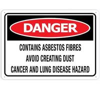 Contains Asbestos Fibers Avoid Creating Dust Cancer And Lung Disease Hazard For Business 8"X12" Rust Free Aluminum Uv Printed,4 Pre-Drilled Holes.Durable/Weatherproof