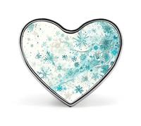 Contains Many Hearts Lapel Pin, Metal Heart Lapel Pins, Fashion Badge for Shirts, Jackets, Hats, Snowflakes and Glitter, Love form