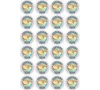 Contains Nuts Food Safety Sign 50mm x 50mm Cut Out Circles - Pack of 24 Stickers Supplied on an A4 Sheet