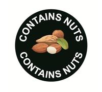 Contains Nuts Label,1.5inch 300pcs Contains Nuts Safety Sticker for Food