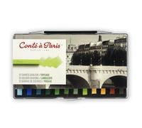 Conté à Paris 50130 Box of 12 Assorted Landscape Colour Squares