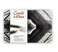 Conté a Paris 750404 Graphite Pencils in Artist Quality for High-Contrast and Flat Drawing, Writing and Sketching - Set of 12 Graphite Pencils