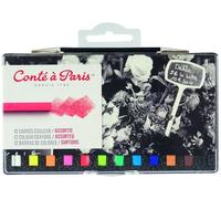 Conté à Paris Colour Carre Crayons - Assorted Colours (Pack of 12)