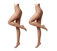 Conte elegant Modelling Women's Tights Pack of 2 - Active 20 Denier - Stimulates Blood Circulation Shaping Tights Women's Tights -, natural, S