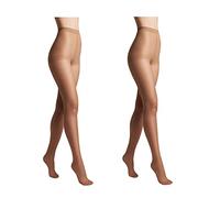 Conte elegant Pack of 2 Durable Women's Tights Semi-Matte - Solo 40 Denier - Women's Fine Tights with Marked Panties Part - Plain, Bronze, XXL