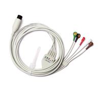 CONTEC 5 Lead ECG Cable Snap wire Gold plated buckle For Patient Monitor CMS8000