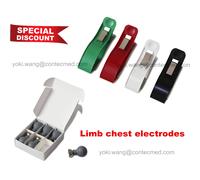CONTEC Adult Chest Suction Cup Bulb&Limb Clamp ECG EKG Electrodes for Snap/Clip