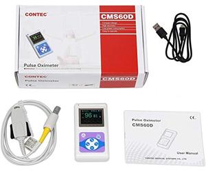 CONTEC CMS60D Color OLED Screen White Electronic Portable Handheld Pulse Oximeter