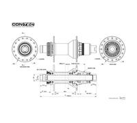 Contec Core isc Boost Shimano/sram Hg Rear Hub 32H Black