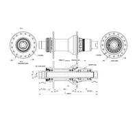 Contec Core isc Sram Xd Rear Hub 32H Black