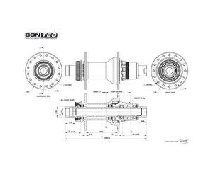 Contec Core isc Boost Shimano/sram Hg Rear Hub 32H Black