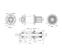 Contec M.core isc Boost Sram Xd Rear Hub 32H Black
