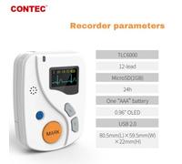 CONTEC TLC6000 ECG Holter 12 Channel 24h EKG Monitor PC Software Analyzer new CE