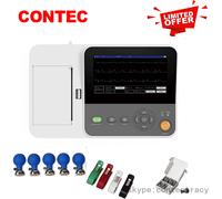 CONTEC12-Lead 6-Channel Digital Cardiology EKG ECG Machine Portable PC Software